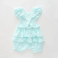 Aqua Cheesecloth Sunsuit