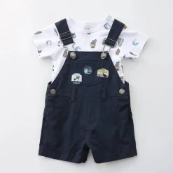 Baby Boy Travel Woven Overall Set