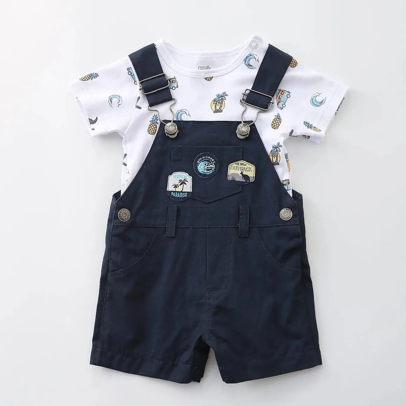 Baby Boy Travel Woven Overall Set