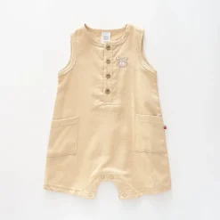 Baby Boys, Beige Sleeveless Romper