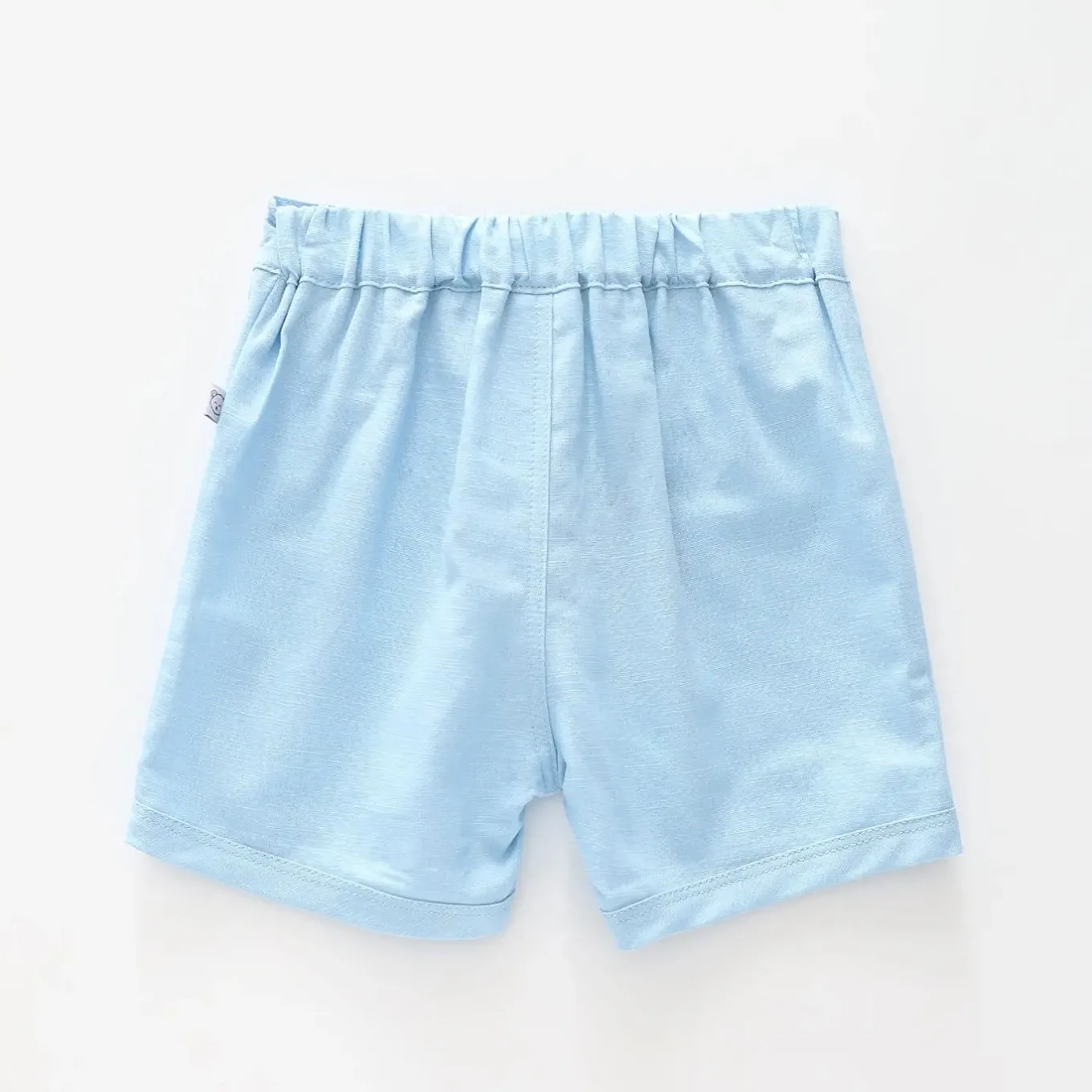 Baby Boys Blue Linen Shorts