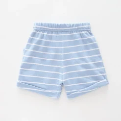 Baby Boys Blue Striped Knit Shorts