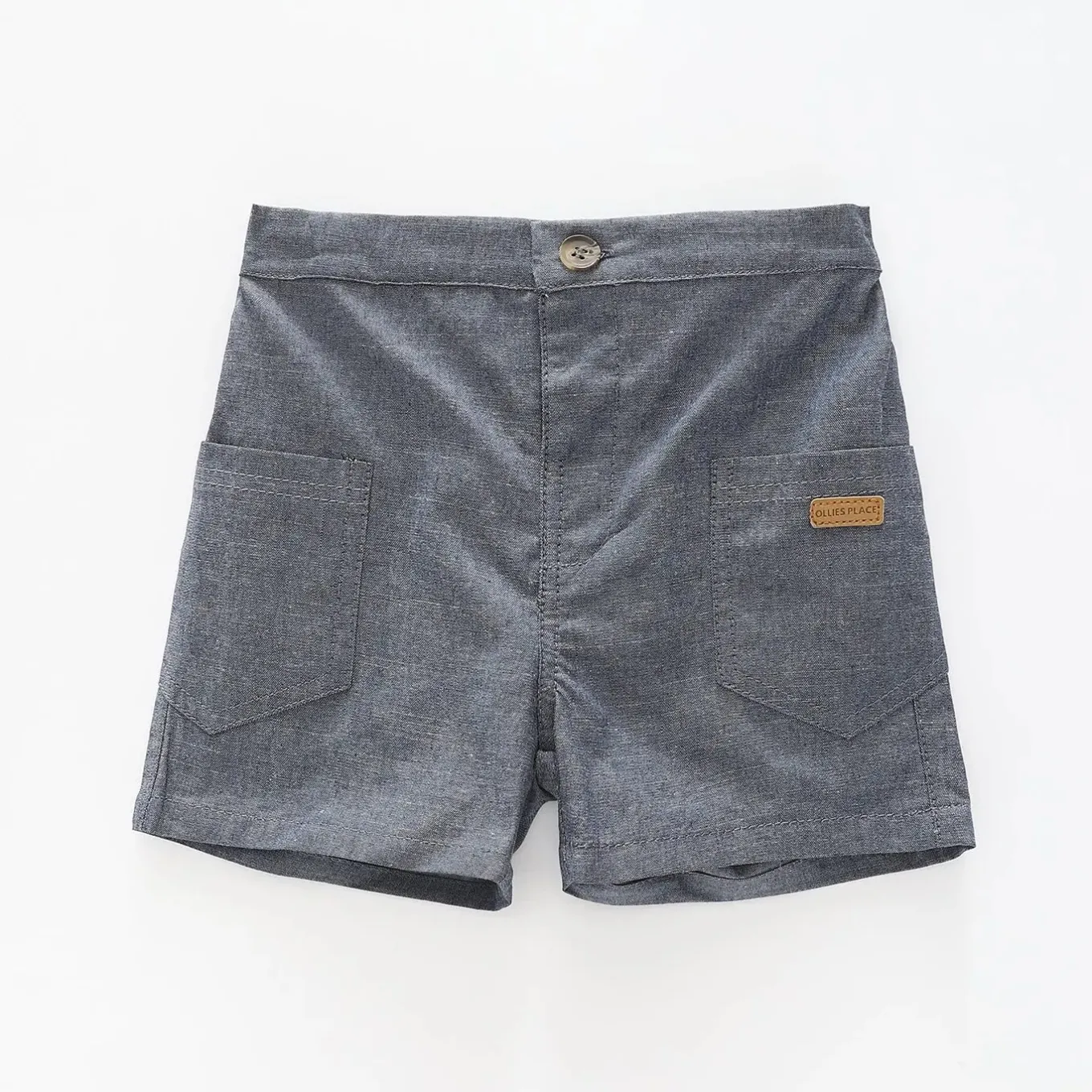 Baby Boys Dark Chambray Denim Shorts