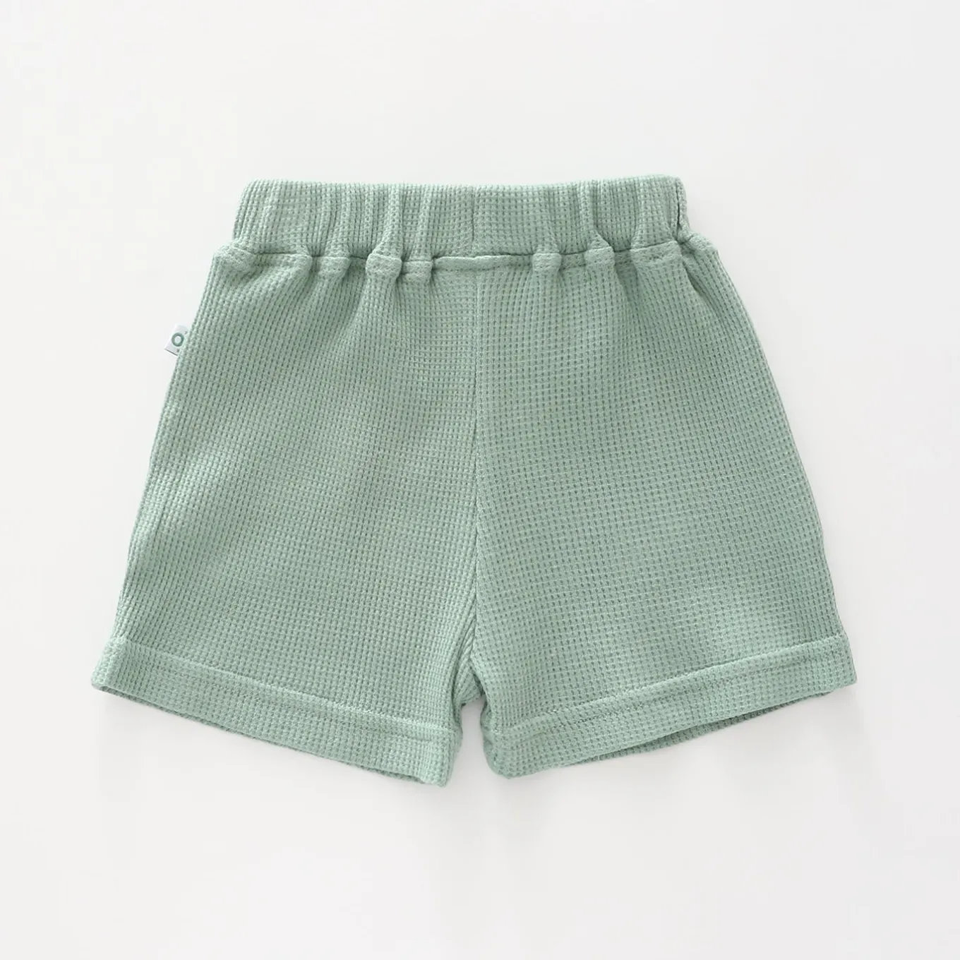 Baby Boys Green Waffle Shorts