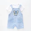 Baby Boys, Love Mum and Dad Short Overalls Set