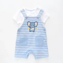 Baby Boys, Love Mum and Dad Short Overalls Set