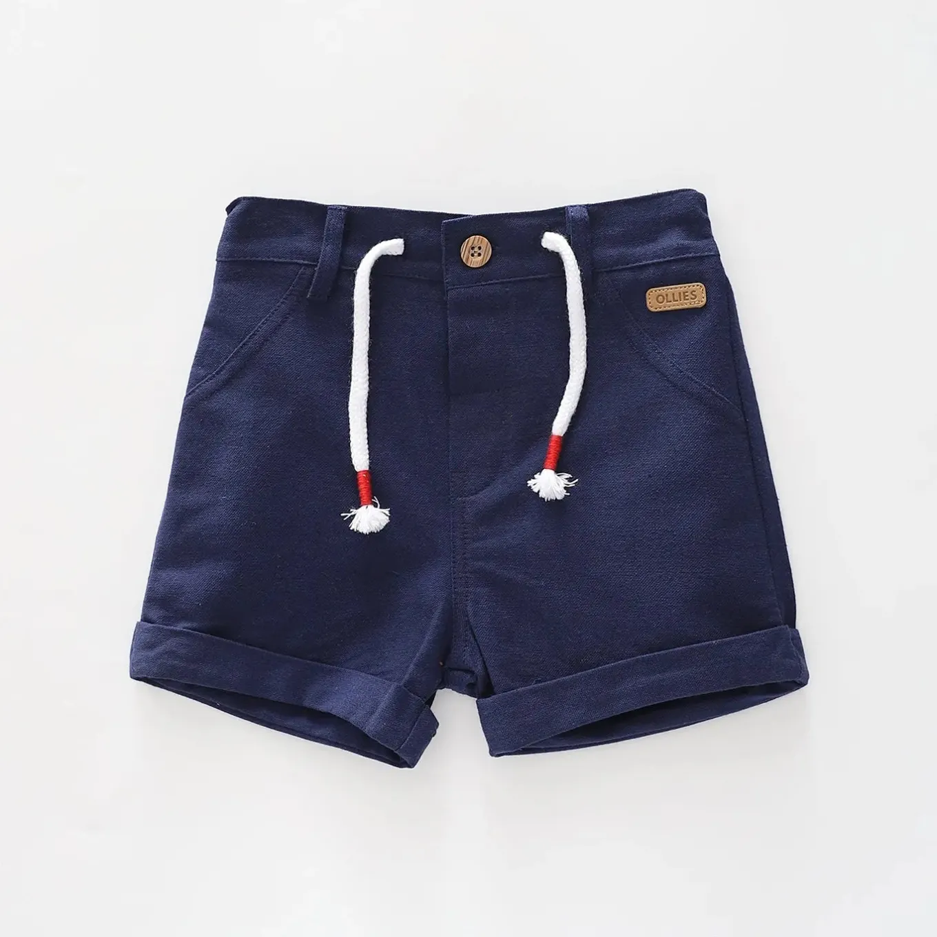 Baby Boys Navy Blue Woven Shorts