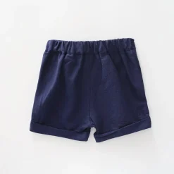 Baby Boys Navy Blue Woven Shorts