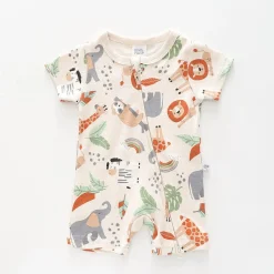 Baby Boys Safari Print Romper