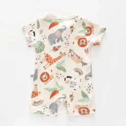 Baby Boys Safari Print Romper
