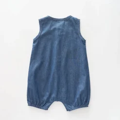 Baby Boys Sleeveless Chambray Romper