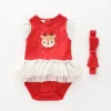 Baby Girls Christmas Bodysuit Set