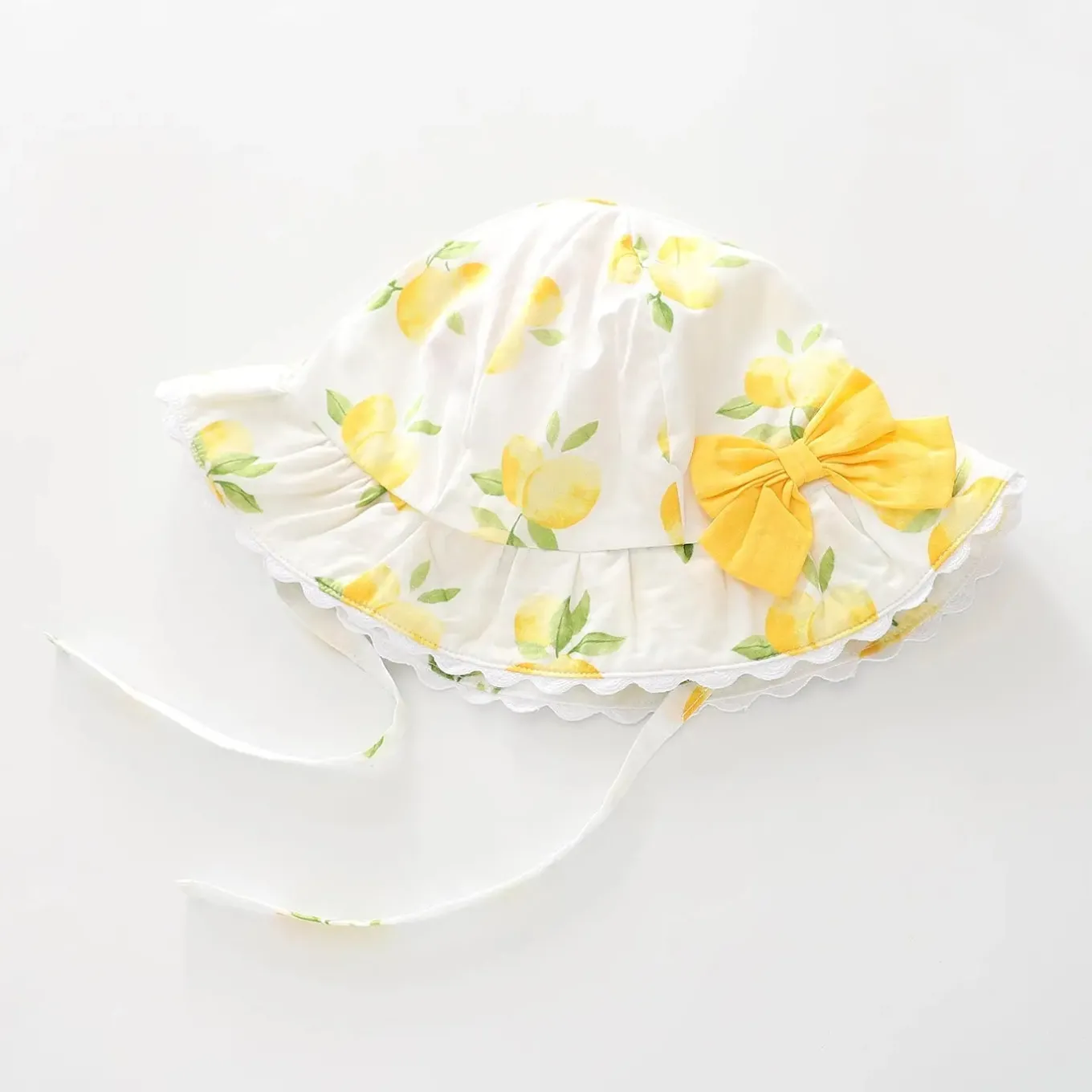 Baby Girls, Lemon Print Sun Hat