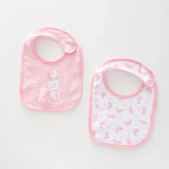 Baby Girls Little Bunny Traditional Bib Set