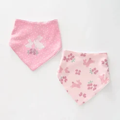 Baby Girls, Summer Bunny 2pc Bandana Bib Set