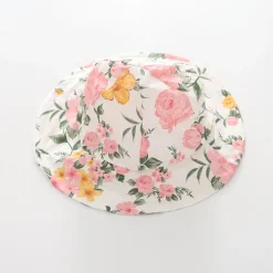 Baby Girls Vintage Floral Print Sun Hat