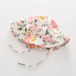 Baby Girls Vintage Floral Print Sun Hat