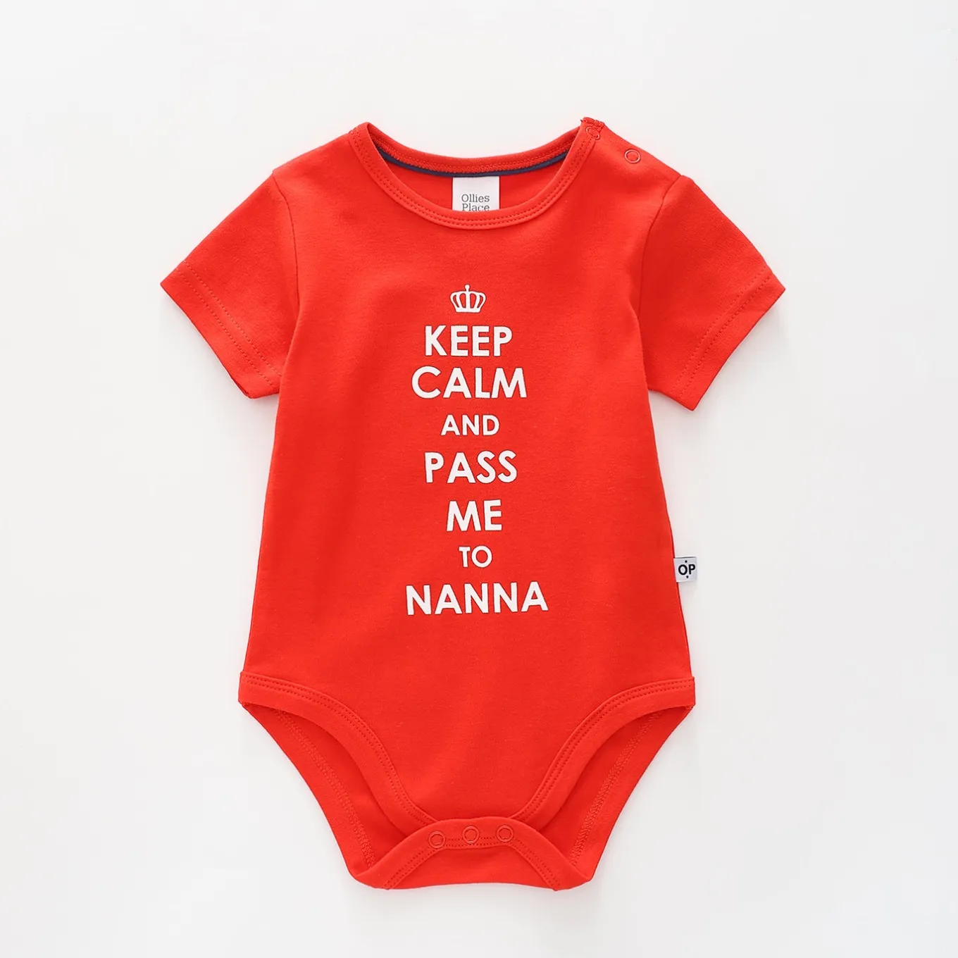 Baby Slogan Bodysuit, Keep Calm and Pass Me To Nanna