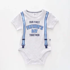 Baby Slogan Bodysuit, Our First Fathers Day Together