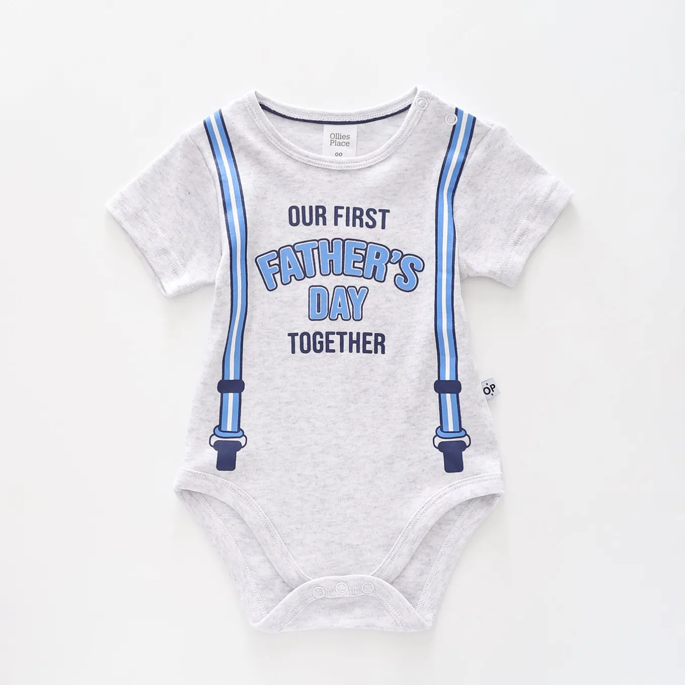 Baby Slogan Bodysuit, Our First Fathers Day Together