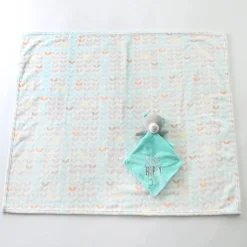 Be Happy Teddy Bear Security Baby Blanket Set