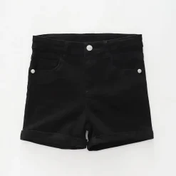 Black Denim Shorts
