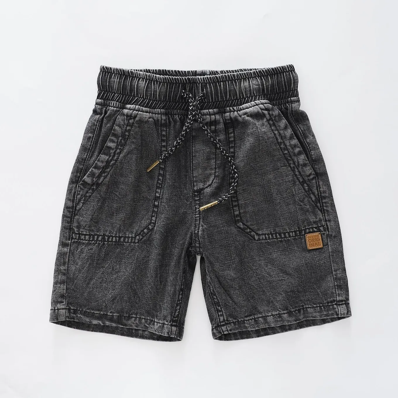 Black Denim Skate Shorts