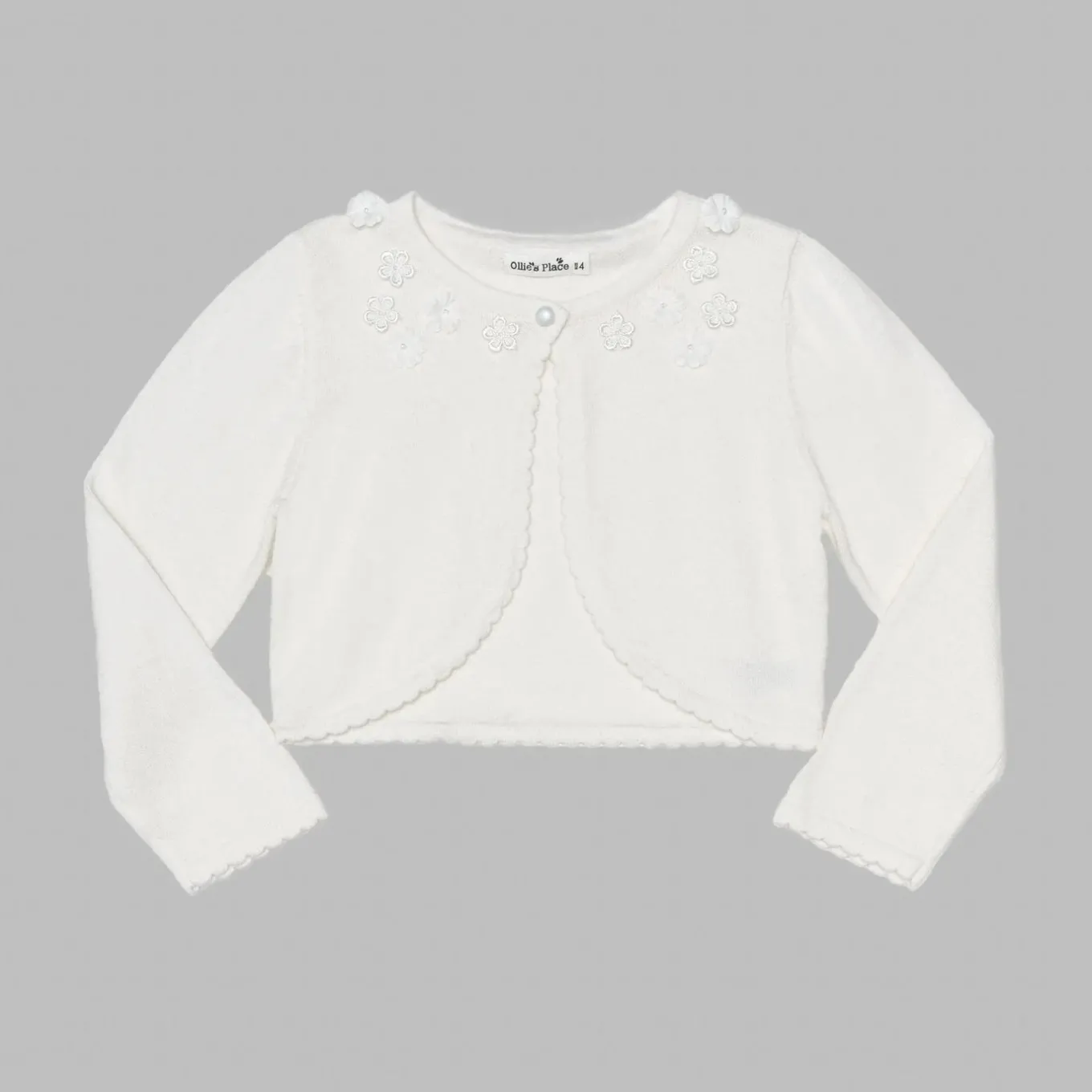 Blossoms Off-White True Knit Bolero Cardigan - Girl