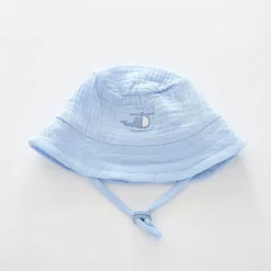 Blue Cheesecloth Bucket Hat