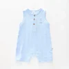 Blue Cheesecloth Romper