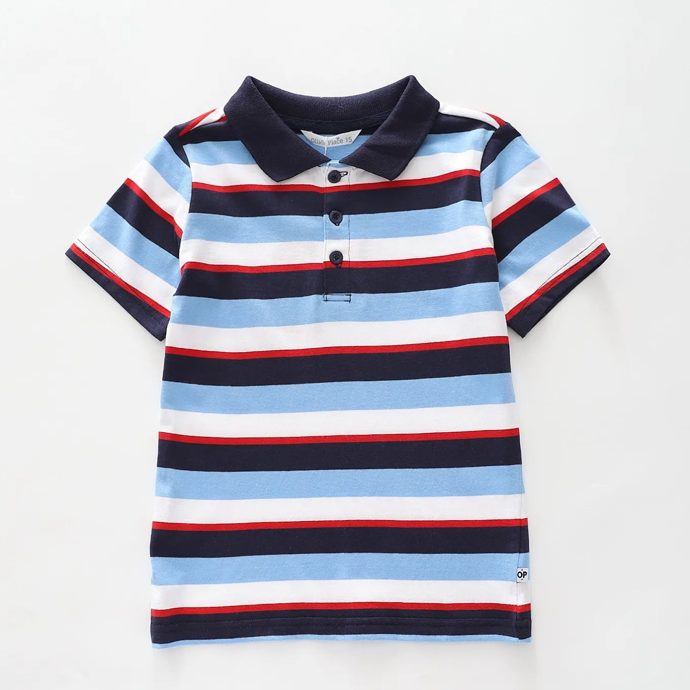 Blue Stripe Polo Tee