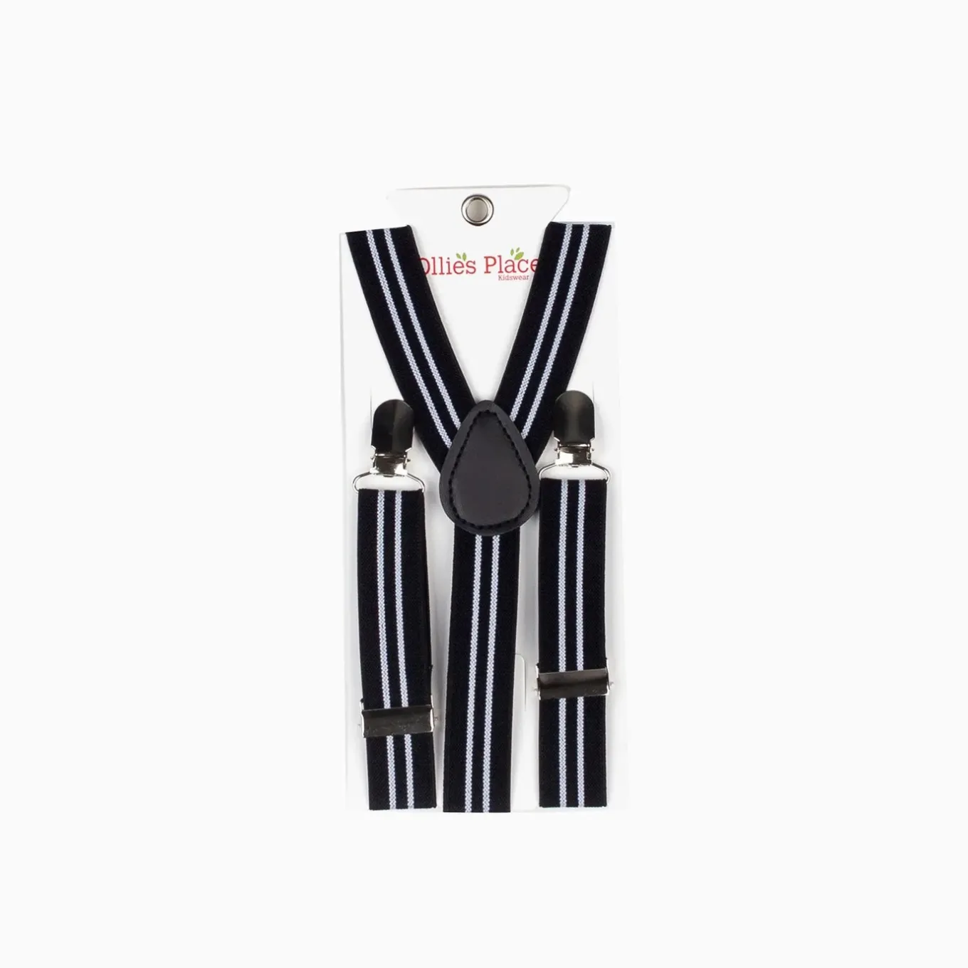 Boy Black & White Stripe Suspenders