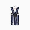 Boy Navy & White Stripe Suspenders
