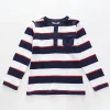 Boys' Blue Stripe Henley Top