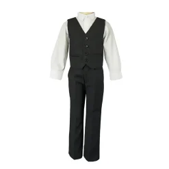 Boys' Formal Black Suit, 3 Piece Set (size 3 Months to 7 Years)
