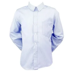 Boys' Formal Collared Shirt Blue Pinstripe 00 - 7 years