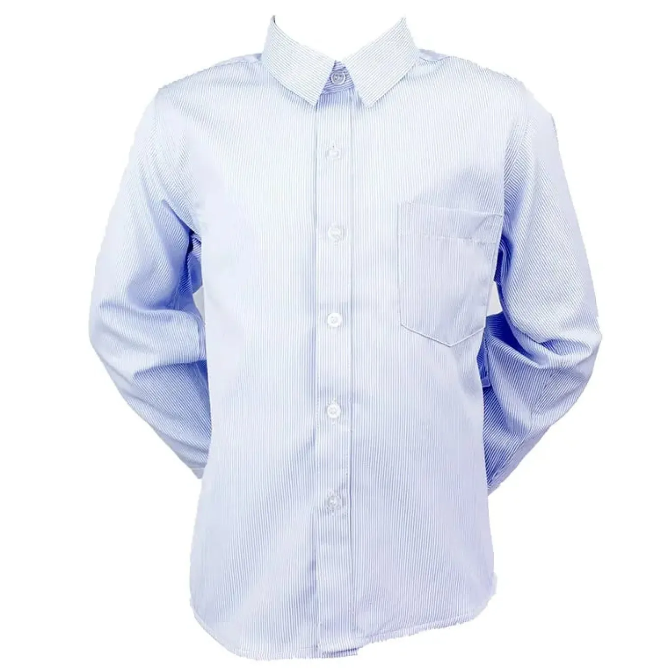 Boys' Formal Collared Shirt Blue Pinstripe 00 - 7 years