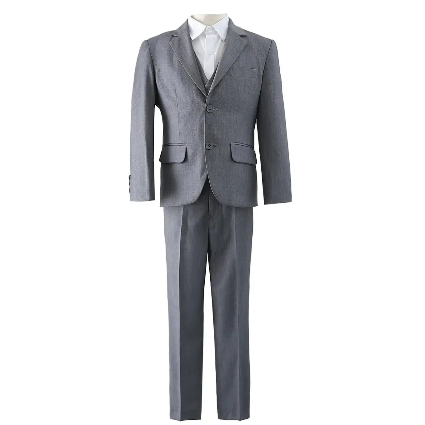 Boys Formal Light Grey Suit, 4 Piece Set (size 6 months to 7 years)