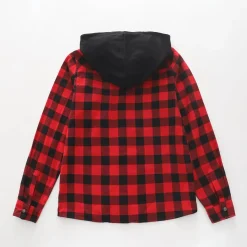 Boys Hooded Check Shirt
