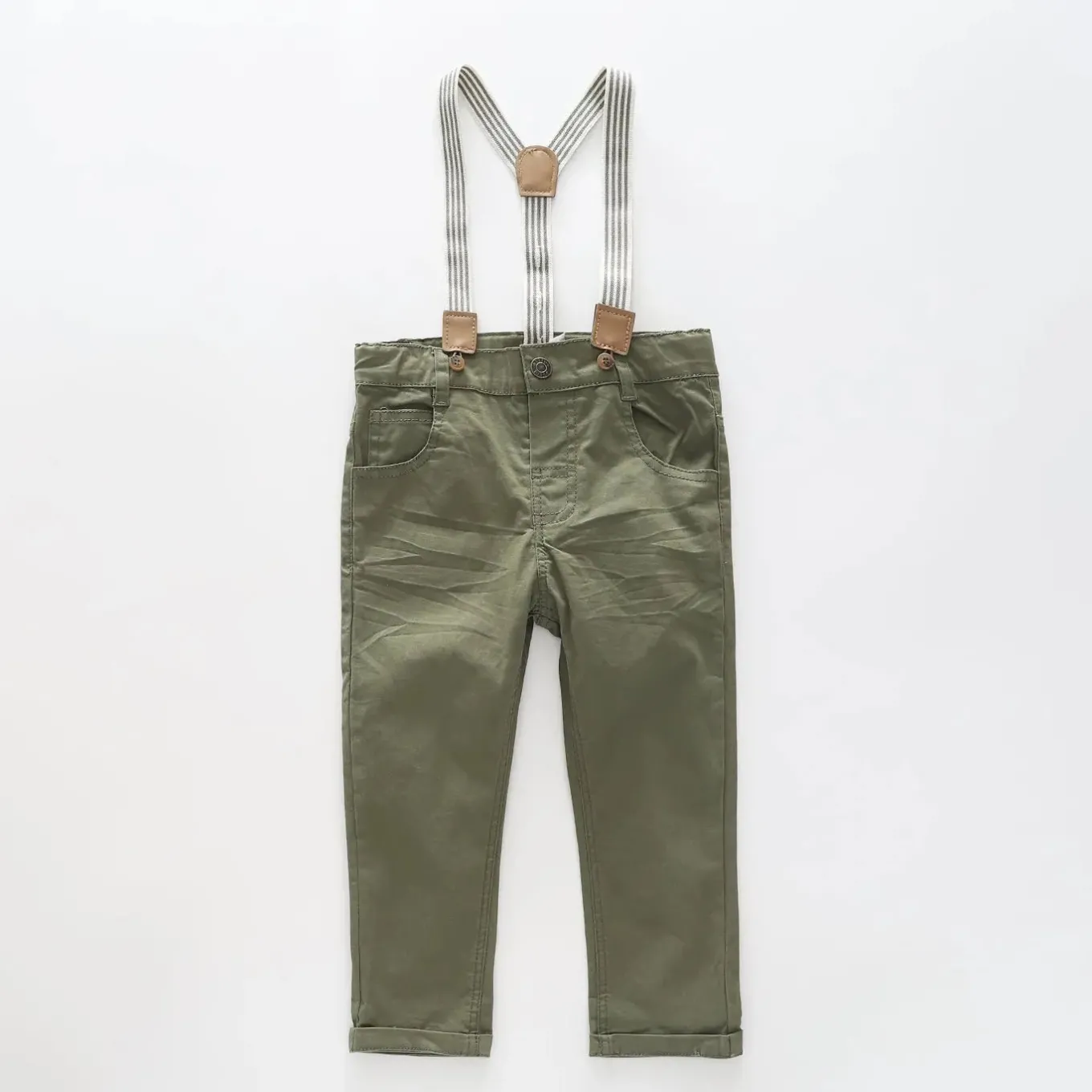 Boys' Nutmeg Pants with Stripe Braces