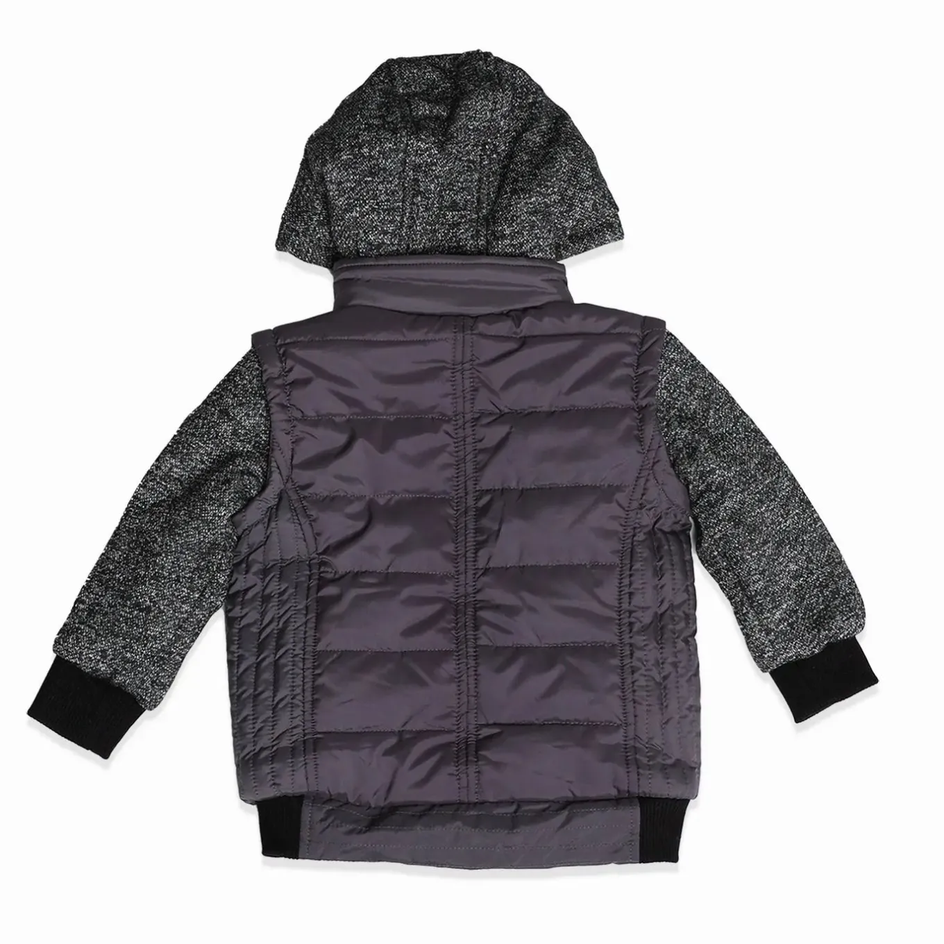 Camo Kid Charcoal Hooded Puffer Jacket - Toddler Boy