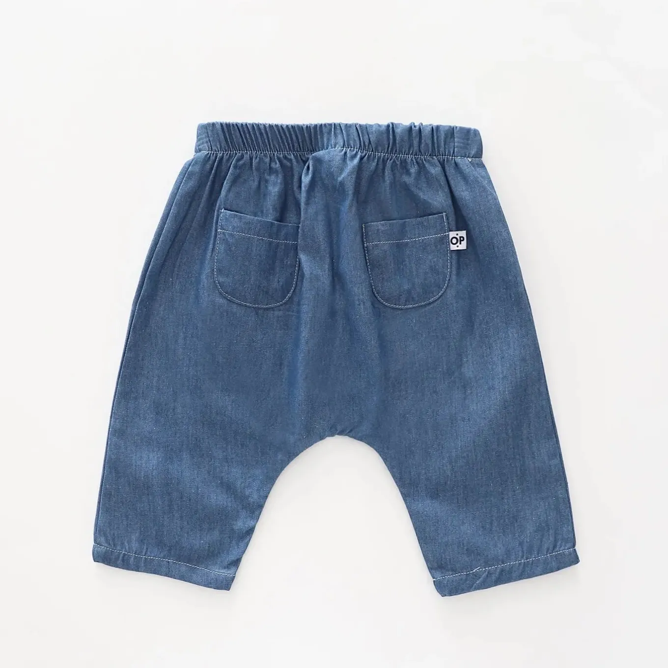 Chambray Drop Crotch Pants