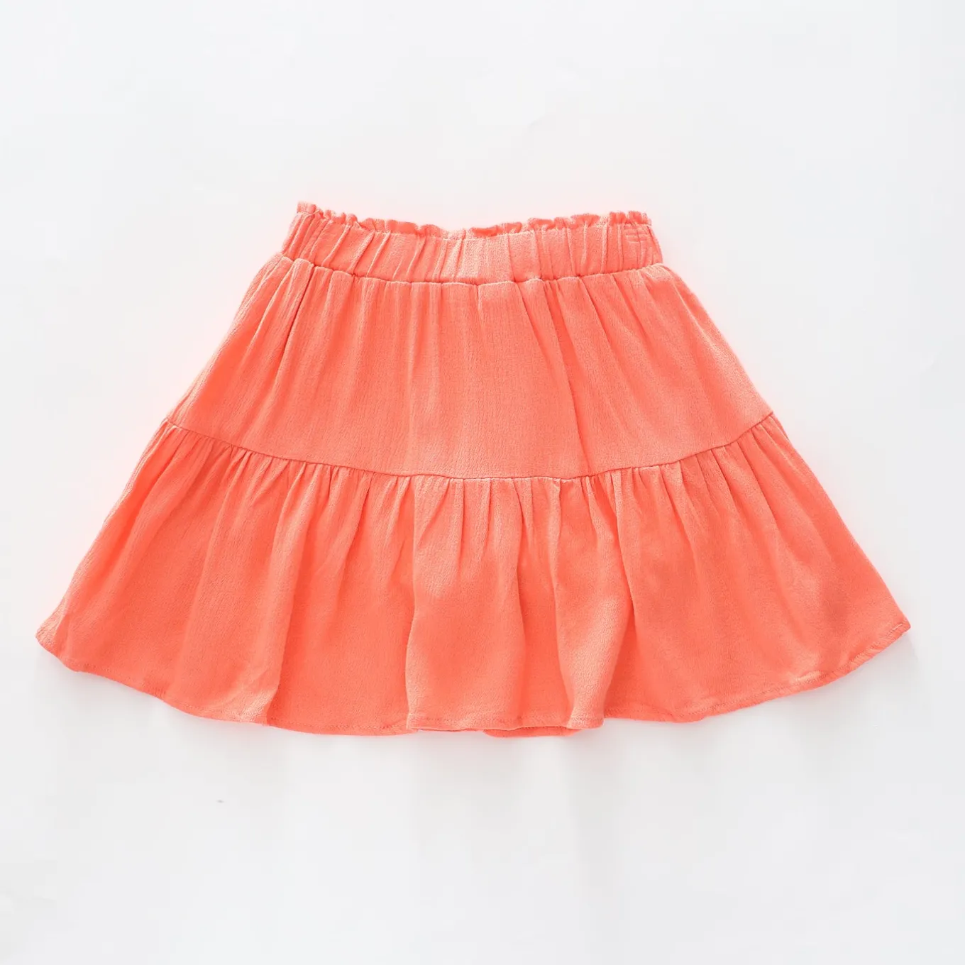 Coral Cheesecloth Skirt