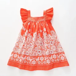 Coral Floral Dress