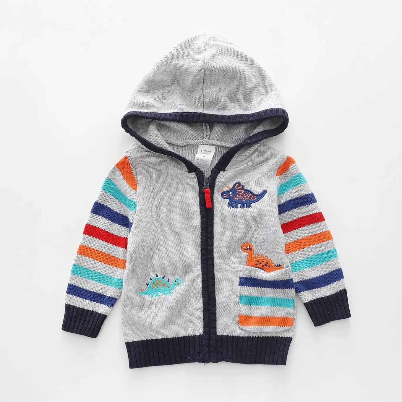 Dino Brights, Infant Boys Zip Hoodie