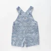 Dino Chambray Short Overalls
