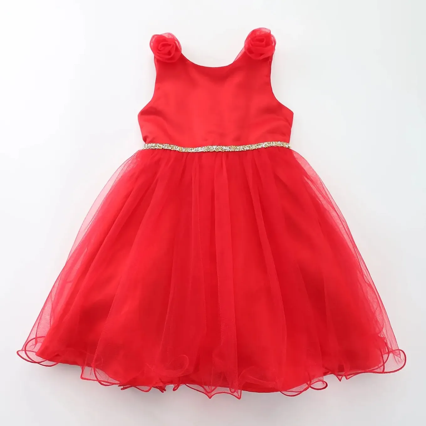 Elegant Red Tulle Dress