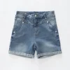 Faded Denim Shorts