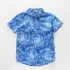 Fresh Blue Tie-Dye Collared Shirt