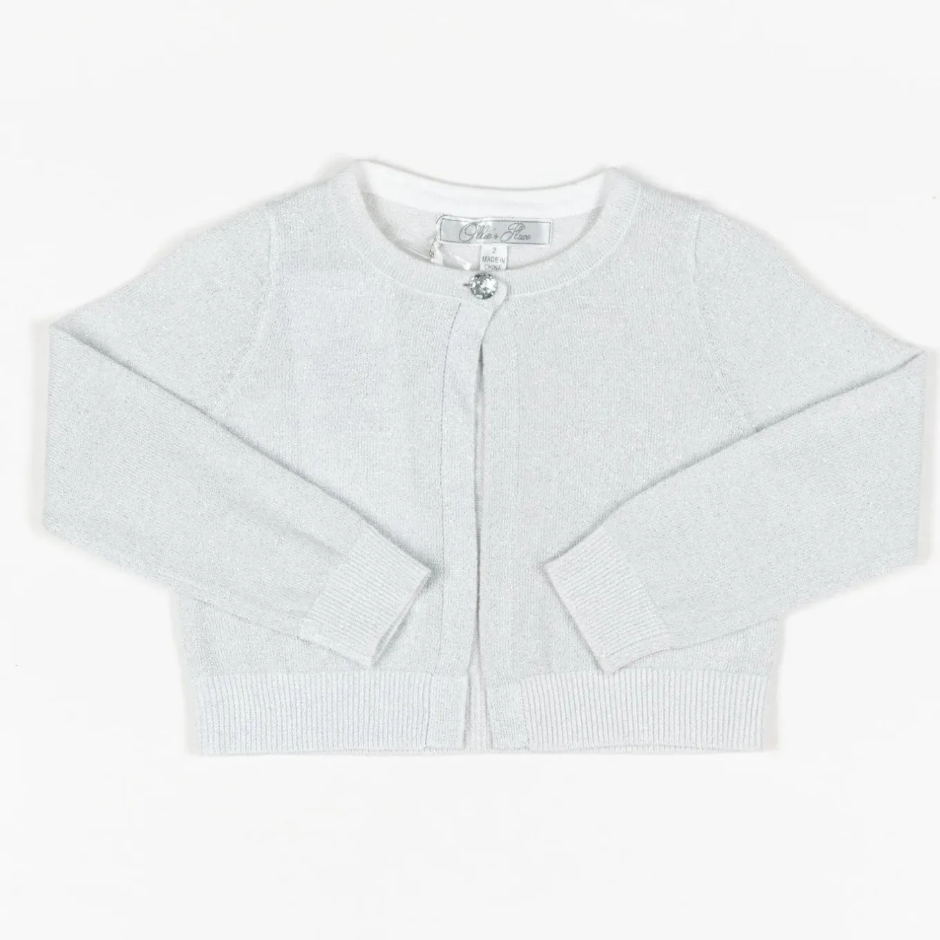 Girl Silver Lurex Formal Cardigan